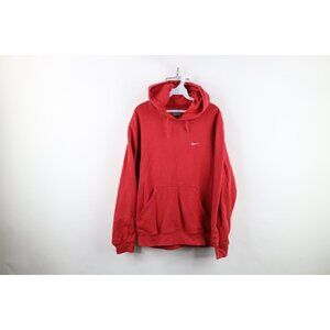Vintage Y2K Nike Mens Medium Travis Scott Mini Swoosh Hoodie Sweatshirt Red